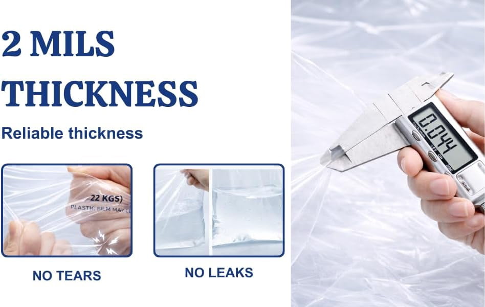 8/10/20 LB Ice Bags with Drawstring, 100 Pack Heavy-Duty Reusable Ice Bags, 1.30 Mils Thick for Ice Machine, Freezer Storage