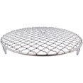 thumbnail image 1 of 1Pack Multi-Purpose Round Stainless Steel Cross Wire Steaming Cooling Barbecue Rack/Carbon Baking Net/Grill/Pan Grate with Legs(6.5Inch Dia)，Perfect for Christmas, Halloween, 1 of 7