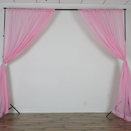 Balsacircle 10 Feet X 10 Feet Sheer Voile Backdrop Drapes Curtains