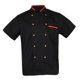 thumbnail image 1 of Chaqueta de chef, uniforme, manga corta, para catering Negro XL, 1 of 9