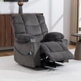 thumbnail image 5 of Power Lift Recliner Chair, Paproos Power Lift Recliner with Massage and Heat for Elderly, Reclining Sofa with Cup Holders & Side Pockets for Living Room, Velvet Fabric, Gray, 5 of 9