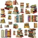 thumbnail image 1 of 8 hojas de pegatinas para ventanas con 8 estilos de libros, estilo bohemio, resistentes al agua, anticolisión, despegables y adhesivas, para decorar paredes de vidrio., 1 of 9