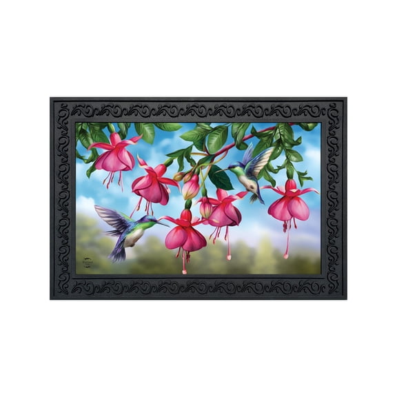 Briarwood Lane Doormat 30x18 Indoor Outdoor Flight of the Hummingbirds Spring For Spring Doormat