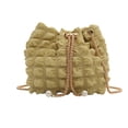 thumbnail image 1 of Bolso cruzado plisado para mujer bolso tipo cubo con cadena y burbujas de nube para fiesta (verde), 1 of 9