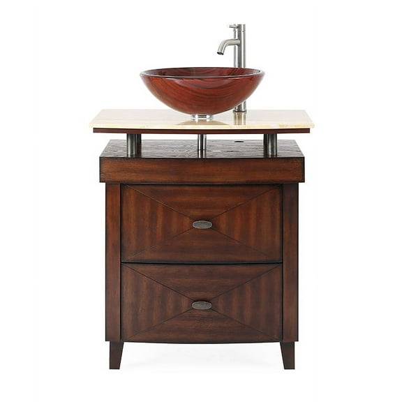 28'' Benton Collection Laurent Vessel Sink Bathroom Vanity