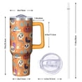 thumbnail image 2 of Halloween Cup, Skeleton Pumpkin Ghost Tumbler 40oz with Handle and Straw, Spooky Travel Coffee Mug, 2 of 5