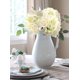 thumbnail image 4 of Hortensias artificiales tallos de seda para el hogar, centros de mesa, arreglos de flores falsas, ramos de boda, decoraciones de bricolaje, 3 hortensias blancas y, 4 of 4