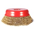 thumbnail image 3 of 2 Pcs Brosse de Roue en Fil d'Acier 75mm 3 Pouces, Brosse de Roue pour Tasse à Écraser Fine, Brosse Rotative en Fil d'Acier pour Meuleuse d'Angle, 3 of 7
