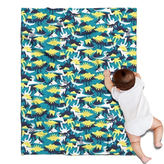 Blue Dinosaurs Camouflage Pattern Blanket,Comfortable Soft Lamb Wool Throw Blanket,All Season,Warm Lightweight Blankets for Sofa Bed Couch Living Room Chair,30"x40"