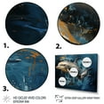 thumbnail image 3 of Designart "Graceful Dance Blue Dolphins IV" Animals Framed Wall Art - Modern Farmhouse Blue Dolphin Hallway Framed Wall Art Decor, 3 of 6