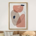 thumbnail image 4 of IDEA4WALL Framed Canvas Wall Art Pastel Pink & Gray Watercolor Polygon Abstract Digital Art Nordic Multicolor Boho Print Minimal Contemporary for Living Room, Bedroom, Office - Natural 24"x36", 4 of 5