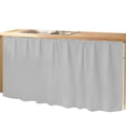 thumbnail image 2 of Grey Cabinet Curtain 28"W x 51"L, Modern Pure Gray Dust-Proof Privacy Curtain for Closet Shelves Self Adhesive, Sink Skirt for Bathroom Vanity Kitchen Laundry Room, 2 of 9