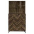 thumbnail image 4 of Mendoza 2-door Home Bar Cabinet Wine Storage Rustic Oak, 4 of 13