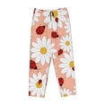 thumbnail image 4 of Kll Womens Daisy And Ladybug Print Pajama Pants Soft Pajama Bottoms For Women Cozy Lounge Pants, 4 of 9