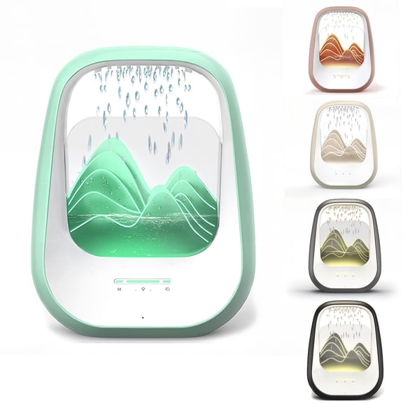 XRELIATECH Raindrop White Noise Machine with Humidifier&Bluetooth Speaker-Sleep Therapy for Adults,Library of Nature Sounds,7-Color Mood Light
