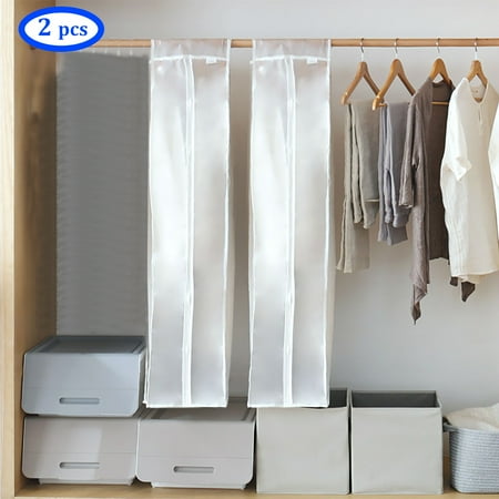 Fordawn Translucent Clothing Dustproof Cover Wardrobe Hanging Storage Bag Garment Rack Protector With Magic Tape And Zipper Canada Fordawn Translucent Clothing Dustproof, Garment Storage Rack With Zippered Cover