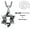 TD455 Pendant Pearl Chain, variant on Retro Three-dimensional Rolling Grass Pattern Six-pointed Star Men's Necklace