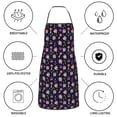 thumbnail image 6 of Disketp Skulls In Floral Kitchen Apron with adjustable Aprons for Women with Pockets Cooking Powder Pink Apron, 6 of 7