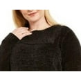 thumbnail image 2 of Karen Scott Women's Plus Size Chenille Split Neck Pullover Black Size 2X, 2 of 3