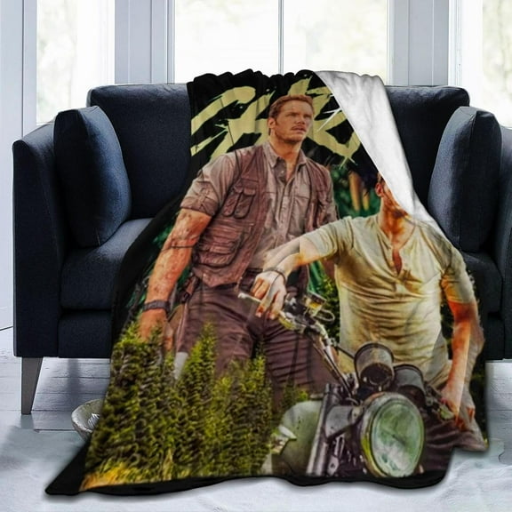 Blanket Chris Actors Pratt Throw Flannel Blankets Warm Soft Cozy Fuzzy Blanket for Bed Sofa Couch Camping Travel Gift Blankets for All Seasons 60"x50"