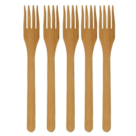 Bamboo Place Fork - BambooMN Brand - Solid Bamboo Dinner Fork 8' - 10 pcs