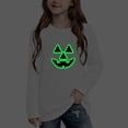 thumbnail image 6 of Xdegoge Halloween Sweatshirt Girls Child Long Sleeve Funny Pumpkin Face Pullover Tops Casual Fall Holiday Party Costume Crewneck Daily Wear Shirts, 6 of 9