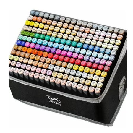 Set 262 Marcadores Lápices Colores Touch Doble Punta + Bols