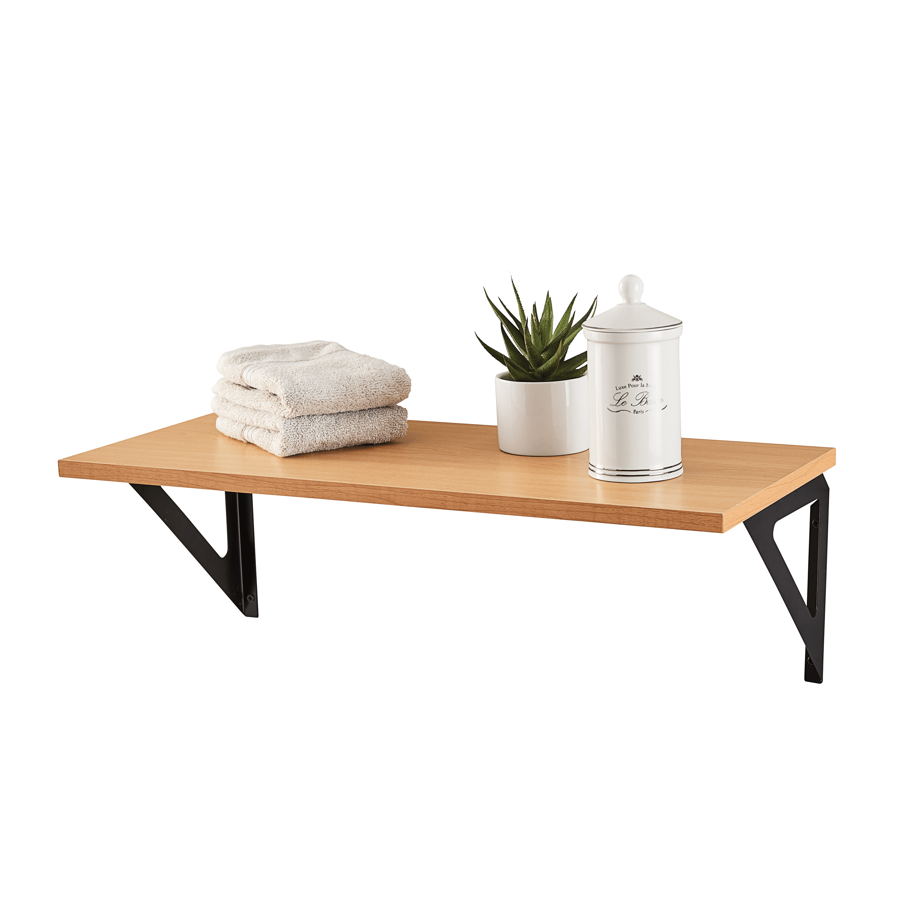 Hyper Tough 10 in. x 23 5/8 in. Natural Laminated Wood Shelf Kit