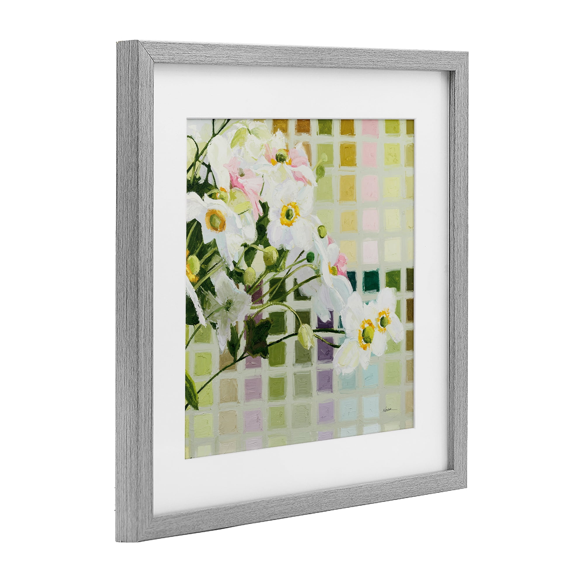 Stupell Industries Color Chart Daffodils Gray Framed Print Under Glass, design by Shirley Novak