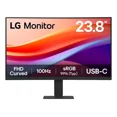 thumbnail image 1 of LG 24U421A-B Monitor de computadora curvado Full HD de 24 pulgadas (1920 x 1080), 100Hz, 5ms, HDR10, 3 lados sin bordes, interruptor, HDMI, USB tipo C de 15 W PD, soporte delgado inclinable, negro, 1 of 5