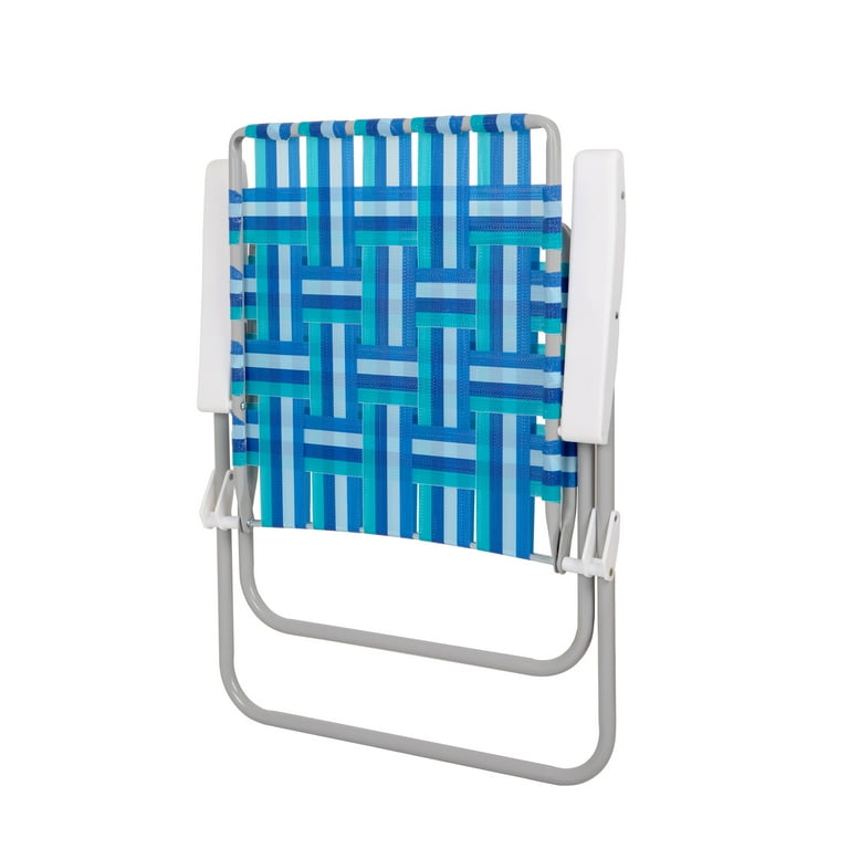 Mainstays Folding High Back Web Chair Multi Blue Walmart