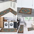 thumbnail image 6 of 2 Piece Bohemian Brown Ethnic Rug Rug Kitchen Rug Set, Decor Kitchen Rugs, Absorbent Non-Slip Washable Floor Mats, Home Indoor Runner Rugs 17"x47"+17"x30", 6 of 7
