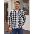 thumbnail image 2 of sogami Mens Flannel Shirts Long Sleeve Button Down Checkered Shirts For Fall, 2 of 9