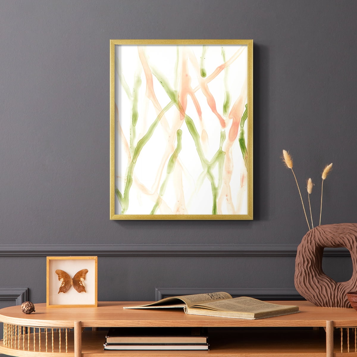 Runnel XIII in Gold Solid Wood 8 x 10 Framed Print