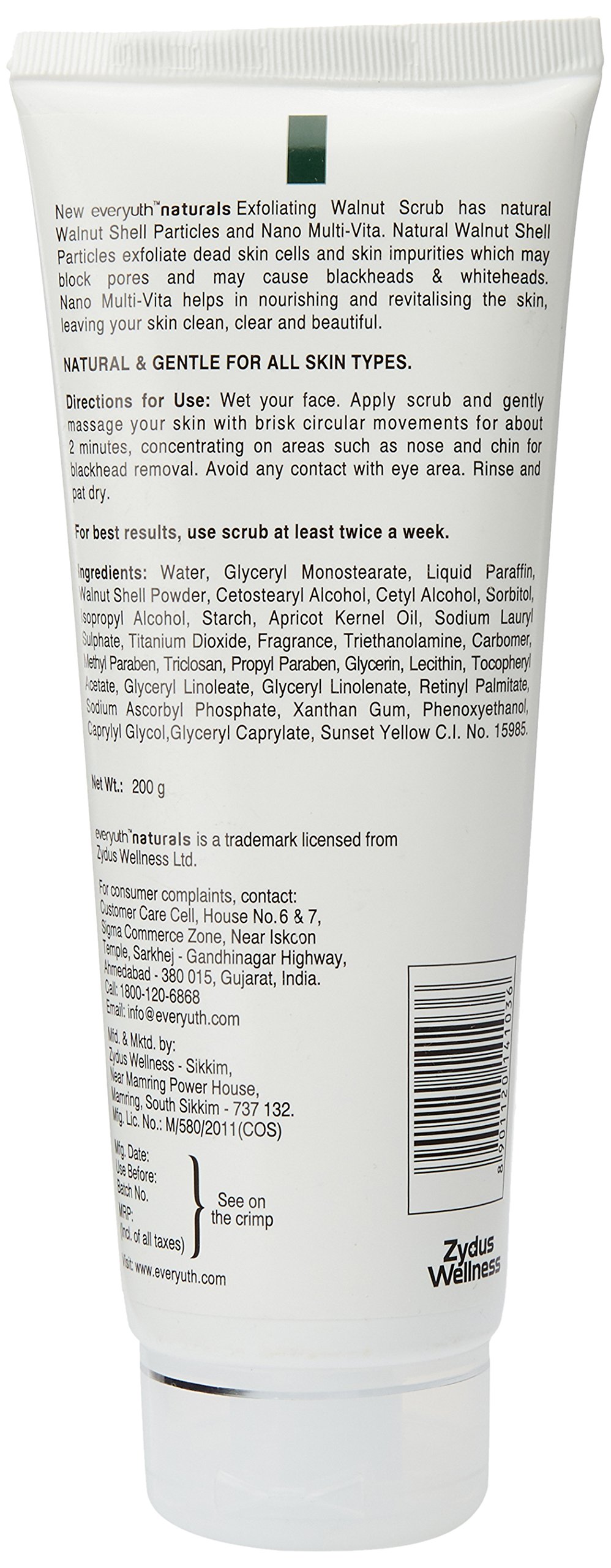 everyuth walnut scrub face wash