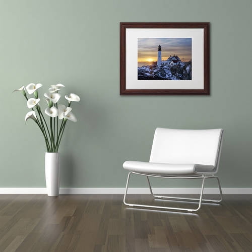 Trademark Fine Art "Maine Classic" Canvas Art by Michael Blanchette Photography White Matte, Wood Frame