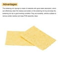 thumbnail image 4 of 25PCS Soldering Sponge 5 x 3.5cm Rectangle Deep Yellow 6mm Water Absorption Thickness Cleaning Pads Welding Tip, 4 of 7