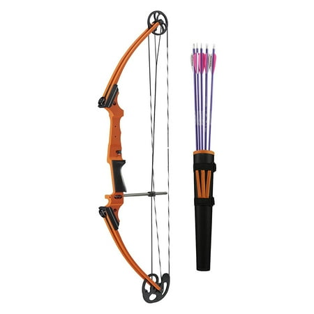 Genesis Original Archery Compound Bow & Arrow Set Draw Hand-Right Orange