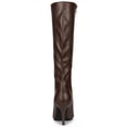 thumbnail image 4 of Unique Bargains Women's Pointed Toe Side Zip Stiletto Heel Knee High Boots, 4 of 7
