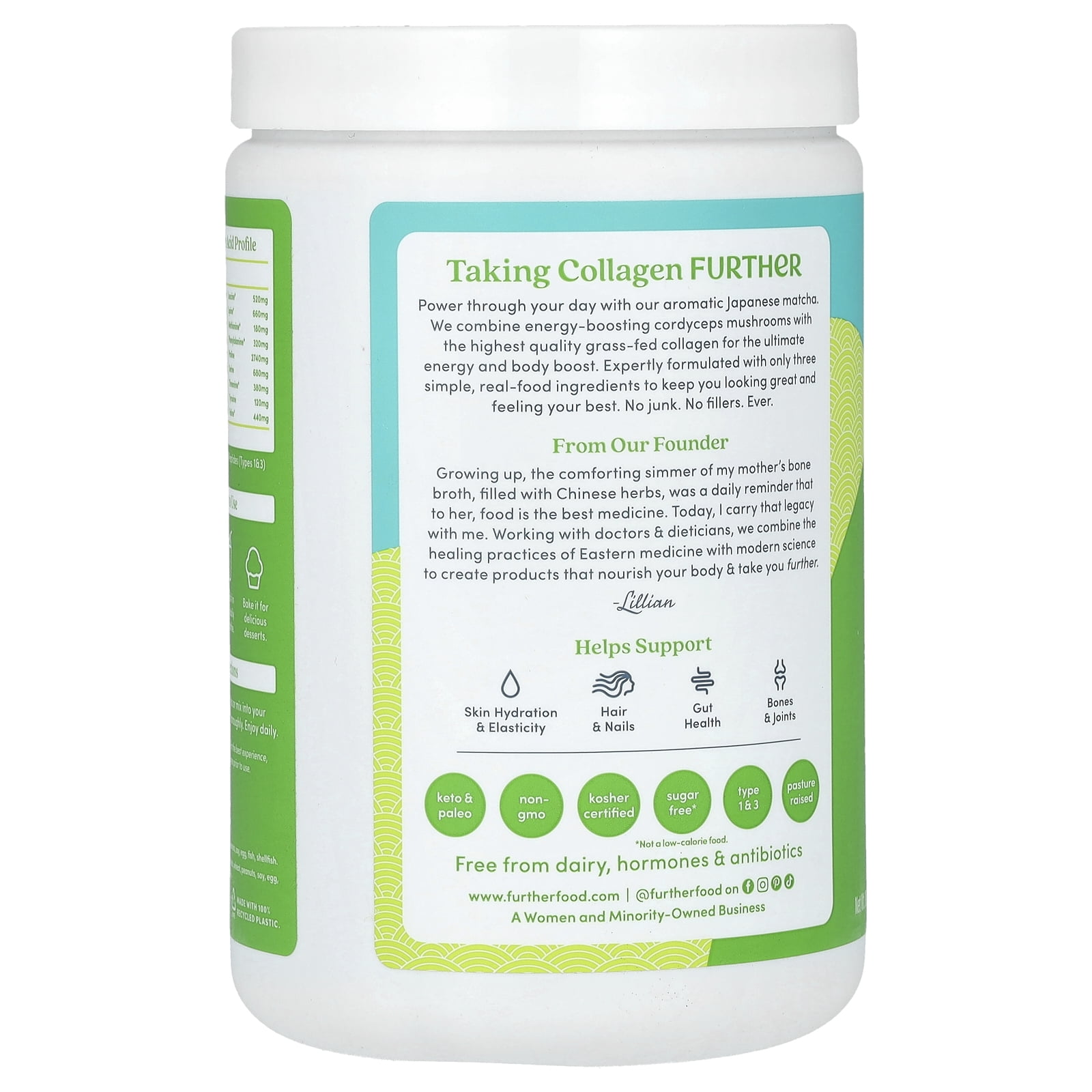Further Food Matcha Collagen Peptides Powder