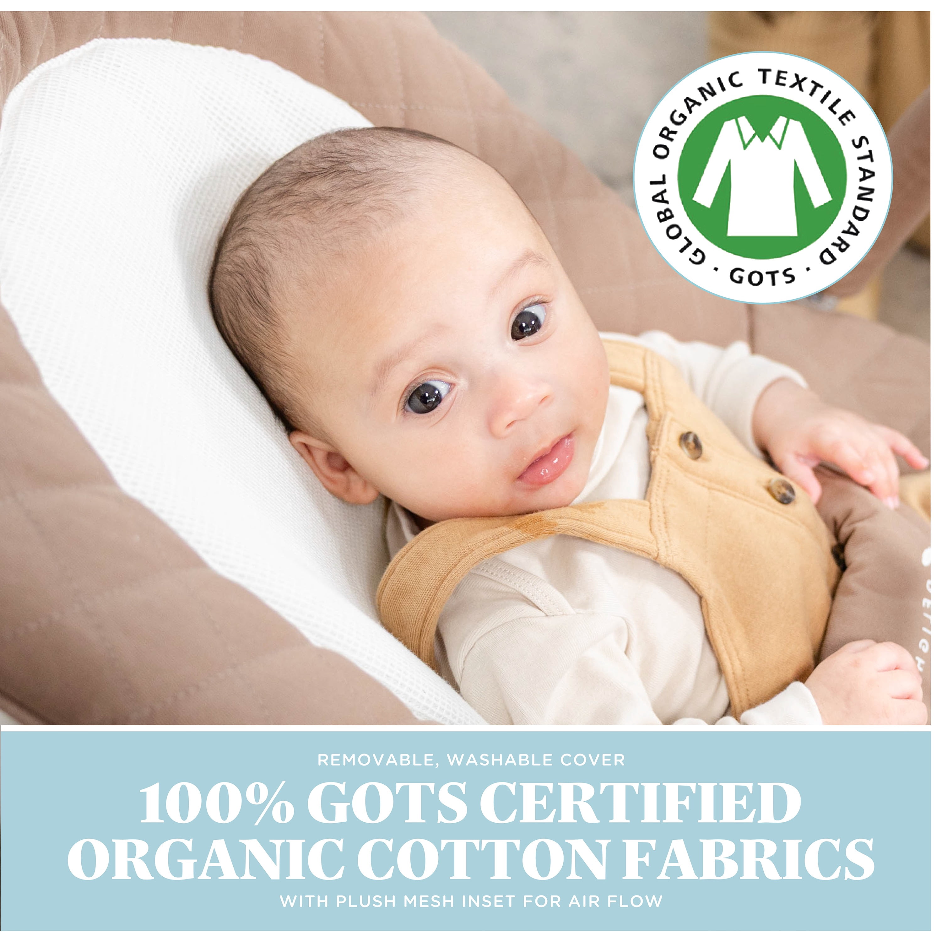 Baby Delight Aura Deluxe Portable Rocker, Organic Mocha