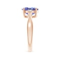 thumbnail image 3 of ANGARA Natural Tapered Shank 1.9 ct Tanzanite Ring with Diamond Accents in 14K Rose Gold for Women (Size-9x7mm) | December Birthstone, Anniversary, Jewelry Gift for Women | Natural Tanzanite Ring, 3 of 8