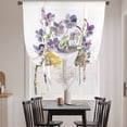 thumbnail image 3 of Watercolor Purple Floral Balloon Curtains 63 Inch Length for Living Room/Bedroom, Spring Flower Basket Botanical Rod Pocket Privacy Door Curtains Decorative Tie Up Shade for Window 52"x63", 3 of 8