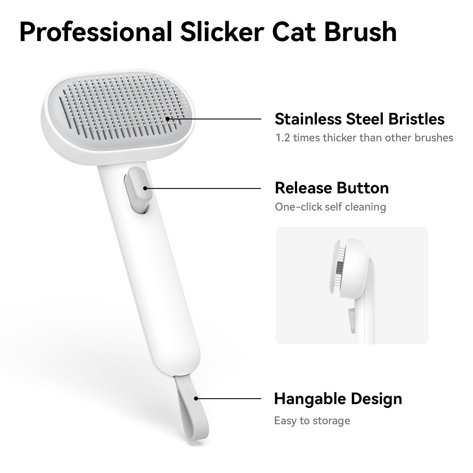 Aumuca Cat Brush with Self-Cleaning Button photo 5