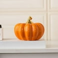 thumbnail image 4 of Halloween Fall Decorations Artificial Pumpkins - Realistic Mini Large Pumpkins for Outdoor Indoor Thanksgiving Harvest Festival Home Porch Table Centerpiece Decor, 4 of 5