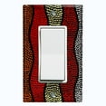 thumbnail image 1 of Metal Light Switch Plate Cover Colorful Safari African Tribal Art Pattern SFR024, 1 of 13