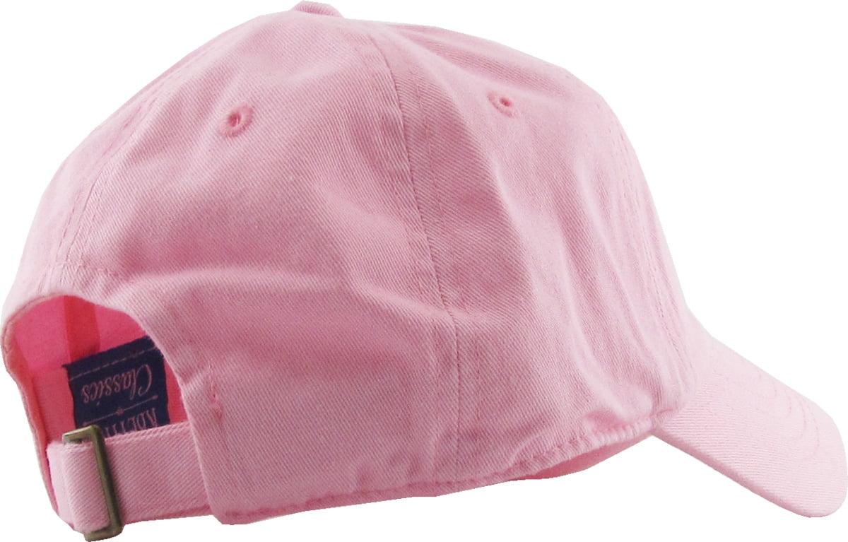  The Hat Depot Kids Washed Low Profile Cotton and Denim Plain Baseball  Cap Hat (6-9 yrs, Light Pink): Clothing, Shoes & Jewelry
