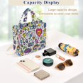 thumbnail image 5 of FORMRS Womens Corduroy Tote Bag Crossbody Shoulder Handbag with Pocket, White Doodle Pattern, 5 of 7