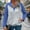 Blue, variant on Fnooota Sweatshirts for Women, Casual Long Sleeve Pullover Buttons Spring and Autumn Tops Blue Size S-XL