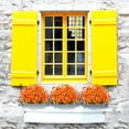 thumbnail image 2 of 12 Bundles Artificial Violet Flowers Outdoors UV Resistant Fake Plastic Silk Flowers Faux Plants for Indoor Outside Porch Window Garden Decoration (Orange), 2 of 7